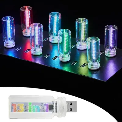 Image de Lampe à filament LED tactile, à intensité variable, avec port USB et plusieurs fonctions (13 en 1), idéale comme veilleuse