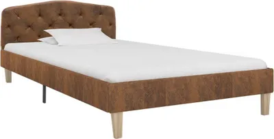 Obrázok produktu pre vidaXL Posteľný rošt Brown Suede Look 90x200 cm