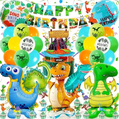Dino-Geburtstagsdeko-Set, 41-teilig, Dinosaurier-Party