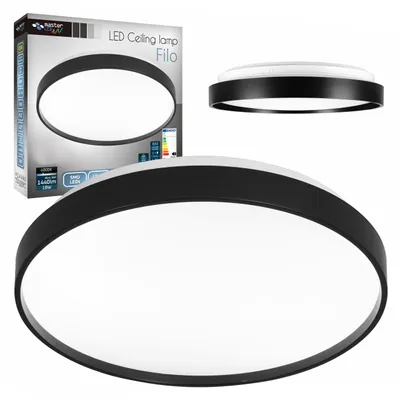 Produktbild von MasterLED LED Deckenleuchte rund 18 W 1440 lm 4000 K 27 cm Schwarz Filo