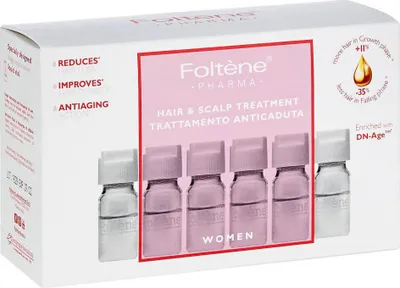 Produktbild von Foltene Pharma kuracja do włosów i skóry głowy dla kobiet, opakowanie wartościowe, 12 x 6 ml