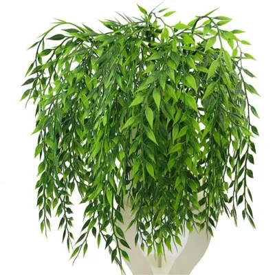 Image de Plante artificielle en forme de saule pleureur - Lot de 4 pièces