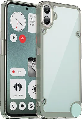 Immagine prodotto di Custodia per Nothing CMF Phone 1 trasparente, antiurto TPU silicone custodia protettiva grigio titanio