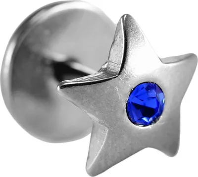 Produktbild von Fake Plug Ohrstecker Stern Farbe - Blau