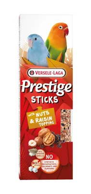 Image de Prestige Sticks Kleine Papageien mit Nüssen & Rosinentopping - 2 Stück - 60 g