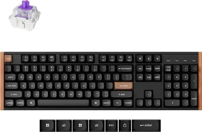 Image de Keychron K10 HE Kabellose Mechanische Tastatur, ANSI US, Special Edition / Black / Gateron Double-Rail Magnetic Nebula Switch K10H-F1