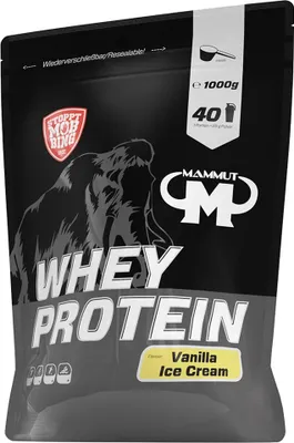 Produktbild von Mammut Nutrition - Whey Protein - 1000 g Zipp-Beutel, 1 x 1000 g Zipp-Beutel, Geschmack: Vanilla Ice Cream
