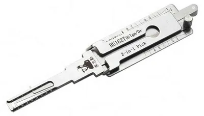 Produktbild von Original Lishi Auto-Werkzeug Decodierer HU162T(8) / VAG2015 – 2-in-1 Pick-Decoder für Zündschloss, Türen und Kofferraum, kompatibel mit VW, Audi ab 2015+