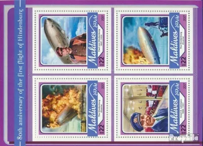 Produktbild von Briefmarken Malediven 2017 Mi 6843-6846 Kleinbogen (kompl. Ausg.) postfrisch Erstflug von Hindenburg