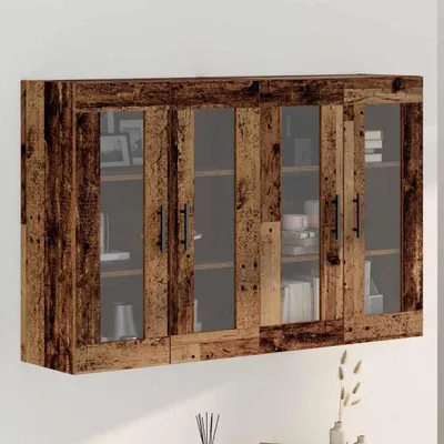 Produktbild von vidaXL Wandschränke 2 stk. Altholz 69,5 x 34 x 90 cm Holzwerkstoff