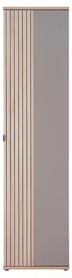 Produktbild von Garderobenschrank - 55 x 220 cm - 1 Tür - Basalt - Riva Eiche Nachbildung