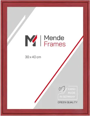 Produktbild von MendeFrames H120 Holzrahmen rot gemasert 24x30 cm Normalglas