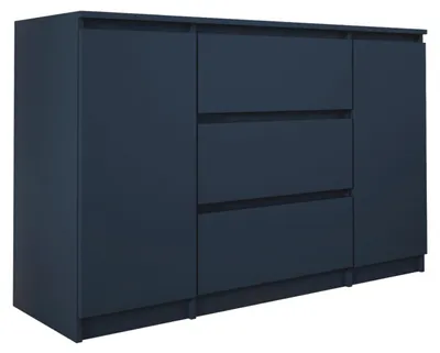 Produktbild von Kommode, 2 Türen und 3 Schubladen, Marineblau 120 x 39 x 78 cm