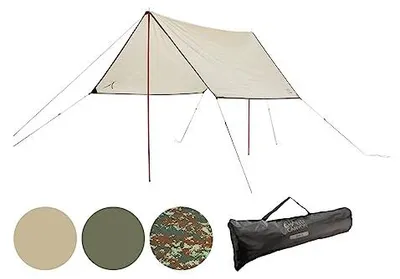 Produktbild von GRAND CANYON ZUNI 3 / 3 x 3m Multifunktion Tarp / Sonnensegel inkl. Stangen / Zeltplane/ Wasserdicht/ UV50+ Schutz / Biwak/ Camping/ Outdoor/ Garten
