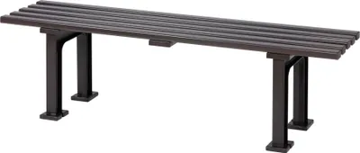 Produktbild von Gartenbank Kuba | 3-Sitzer | Braun | HxBxT 42x150x37cm | Witterungs- & UV-beständiger Kunststoff | Parkbank Sitzbank Außenbereich Garten Balkon Terrasse