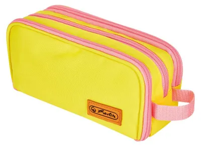 Produktbild von Herlitz Neon, Weiches Federmäppchen, Polyester, Pink, Gelb, Einfarbig, Reißverschluss, Pubertät