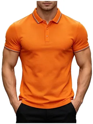Productafbeelding van Currero Golf Shirt/Polo Heren Mandarijn M