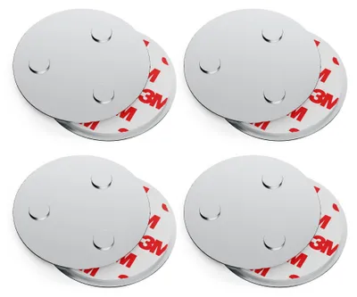 Produktbild von conecto, Magnet-Halterung, Starke Magnet-Befestigung, universell verwendbar, magnetisch und mit Bohrloch, geeignet für Rauch-Warn-Melder, 60mm, 4er Se