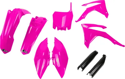 Produktbild von Verkleidungskit UFO PLAST 9-teilig Verkleidungssatz Kunststoff mit Gabelschutz für Honda CRF R 250 / 450 ccm Bj. 2013 - 2017, Farbe:neonpink