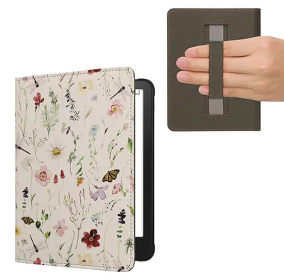 Produktbild von kwmobile Schutzhülle für Amazon Kindle Paperwhite (2024) / Colorsoft Hülle - eReader Flip Case mit Handschlaufe und Auto Sleep Funktion -