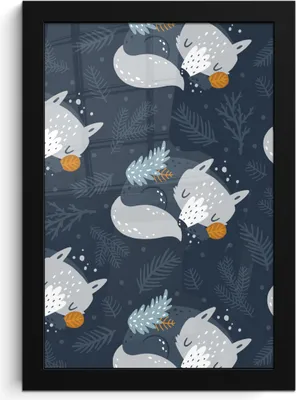 Produktbild von MuchoWow® MuchoWow® Gerahmtes Poster Fuchs - Design - Kinder - Jungen - Mädchen - Baby 20x30 cm - Poster mit zchwarzem Bilderrahmen - Drucken - Bilder Poster im Rahmen