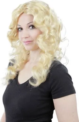 Produktbild von blonde Locken Langhaar Model Damen Perücke