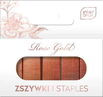 Immagine prodotto di Punti metallici Interdruk 24/6 1000 pezzi oro rosa
