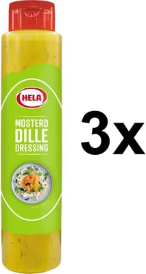 Produktbild von Hela Salat & Sandwich Dressing Senf-Dill 80 cl x 3