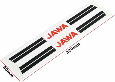 Obrázek produktu pro Jawa Nálepka Červená Dlouhá Komplet Cat-G