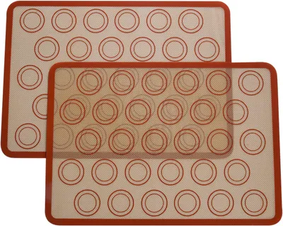 Produktbild von Backmatte aus Silikon für Macaron Keks , Antihafte Matte Groß für Makronen/Kuchen/Brot, Hitzebeständiges Silikon-Backmatte für Backofen & Mikrowelle