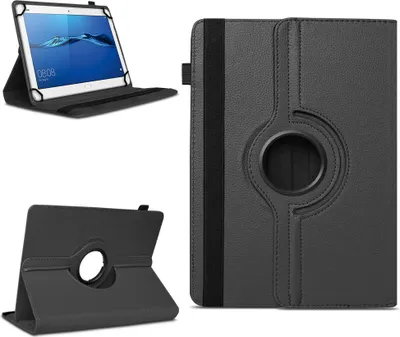 Produktbild von Tablet Tasche für Huawei MediaPad M3 M5 Lite 10,1 Hülle Schutzhülle Case DrehbarFarben:Schwarz