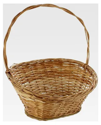 Produktbild von Präsentkorb "Natur" mittel aus Weide, leerer Geschenkkorb, Henkelkorb, Weidenkorb, Dekokorb, Flechtkorb