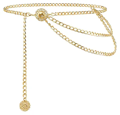 Produktbild von CERCTLA Taillenkette für Damen Metall, Mehrschichtiger Taillenkettengürtel, Modi