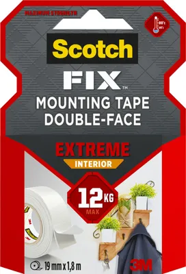 Produktbild von Scotch-FIX™ Extreme Doppelseitiges Innenmontageband Klebeband 19mm x 1,8m Rolle