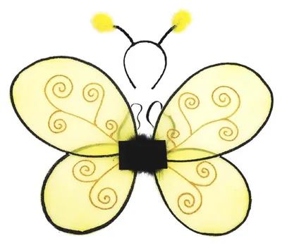 Immagine prodotto di Elzusha - Set costume "Ali di ape" - Accessorio per cosplay di Halloween, fascia con ali per bambini