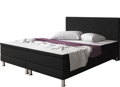 Produktbild von Inter Handels Boxspringbett Esra, 140x200, Schwarz