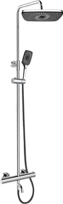 Immagine prodotto di Mereo Rubinetto termostatico da bagno con doccia a piastra quadrata, nero - CB60101TSG