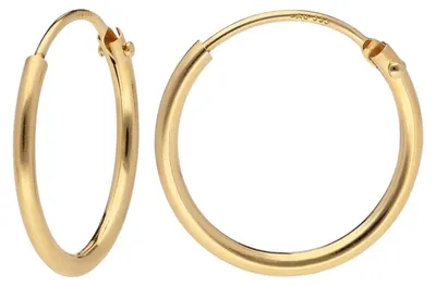 Produktbild von trendor Damen-Ohrringe Gold 333 / 8K Creolen Breite 1,3 mm Ø 15 mm 28081