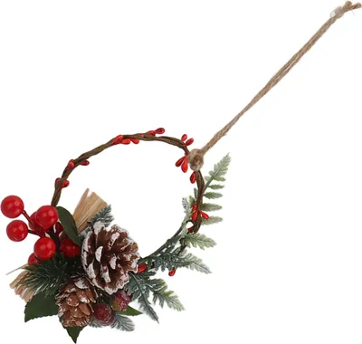 Image de No?l suspendus couronne d?corative fait main cônes de pin unique d?coration murale pour�� la salle d'anniversaire - d?corations 6120