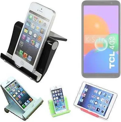 Produktbild von K-S-Trade Handy-Ständer kompatibel mit TCL 403 faltbarer Tischständer Smartphone Tablet Halterung Reise