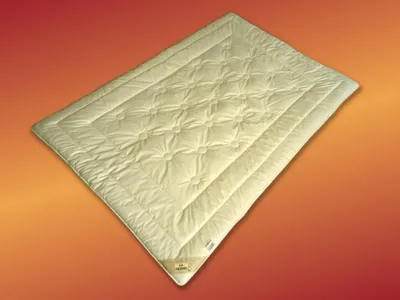 Produktbild von Bettdecke Wolle 220x240 Bio Steppbett Ganzjahres Bettdecke Natur