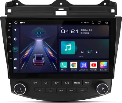 Image de Autoradio Andriod 15 pouces 4G Carplay Andriod Auto pour Accord 7 VII 2003-2008 GPS Navi WIFI Bluetooth FM RDS SWC DSP 2Din 8 cœurs 6+128 Go