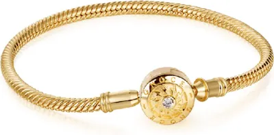 Produktbild von Gnoce Armband mit Zirkonia CGB017-18 Silber vergoldet