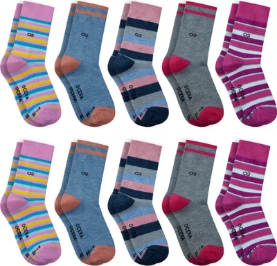 Produktbild von OCERA 10 Paar Kinder Socken für Mädchen und Jungen im Farbmix Gr. 27/30