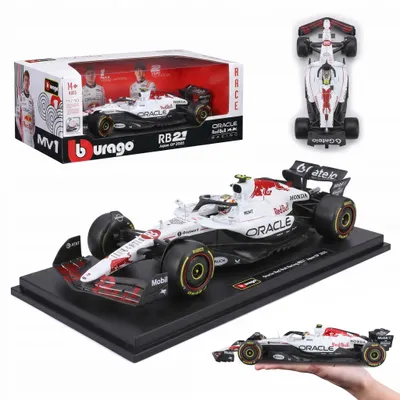 Zdjęcie produktu dla Bburago F1 Red Bull RB21 Yuki Tsunoda, Grand Prix Japonii 2025, model samochodu 1:18, kolekcjonerski