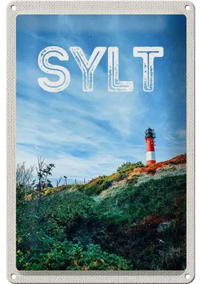 Produktbild von Blechschild Reise 20x30cm Sylt Insel Deutschland Leuchtturm