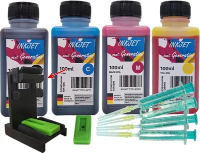 Produktbild von HP305 / HP305XL Druckertinte Multipack 400ml Tidis Ink Druckertinte / Nachfülltinte BCMY + Irp109 Luftabsorber – Inkjet Next Generation