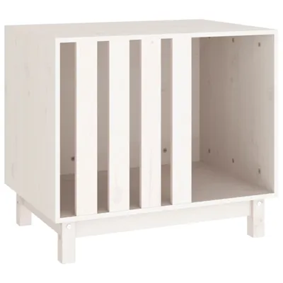 Zdjęcie produktu dla vidaXL Buda dla psa biała 70x50x62 cm lite drewno sosnowe