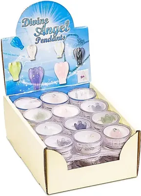 Produktbild von Göttliche Engel-Anhänger in der Vitrine mit 36 Stück – 2,5 cm. Packung mit 36 Stück