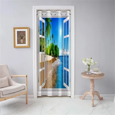 Produktbild von Türvorhang Blickdicht mit Ösen, Verdunklungsvorhänge 130x150cm